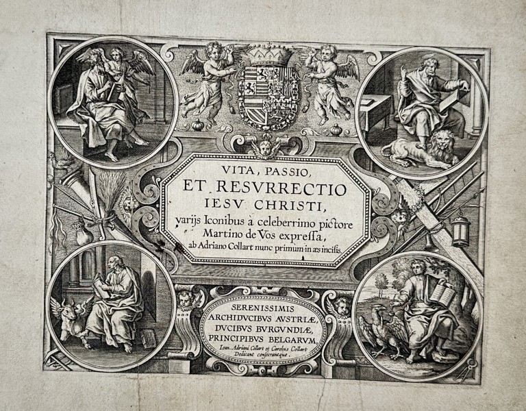 Adriaen Collaert (ca. 1560–1618) – Title Plate of the Life and Passion of Christ – Engraving (ca. 1598)