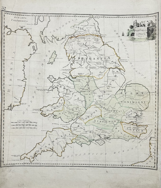 Thomas Stackhouse - United Kingdom - Hand-coloured map of Roman England - Britannia Antiqua - 1781-1800