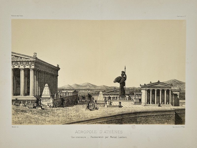 Marcel Lambert (1847-1914) – Architectural Restoration of the Acropolis – Lithographs (1887)