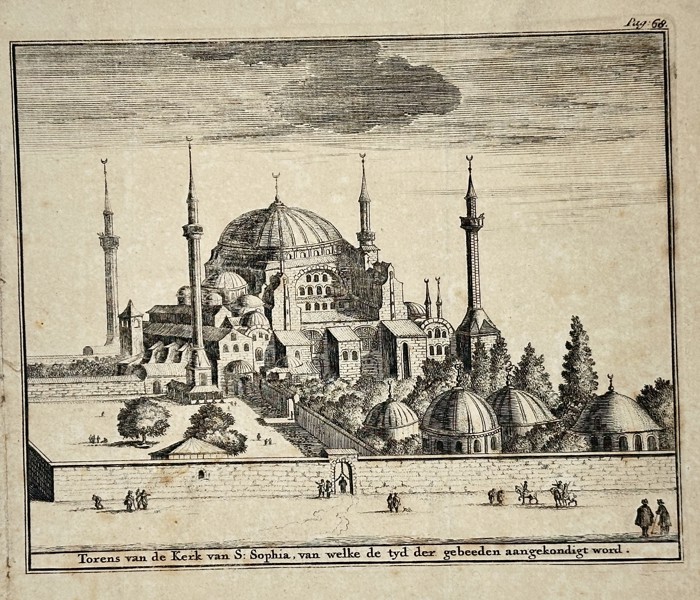 Adriaan Reland (1676-1718) – View of the Hagia Sophia – Engraving (1705)