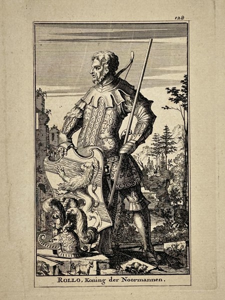 Barent de Bakker (1762-1804) – Portrait of Rollo – Engraving (18th century)