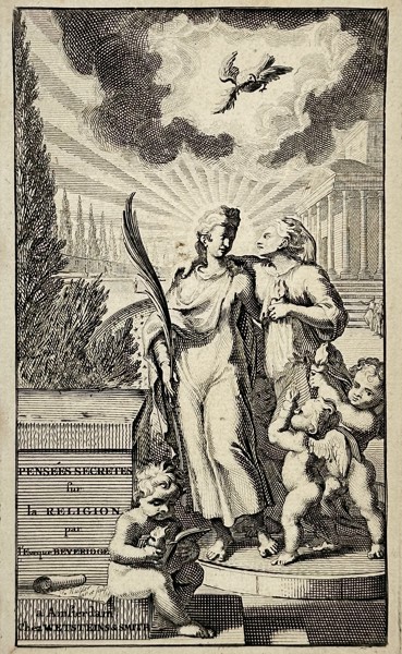 William Beveridge (1637-1708) – Frontispiece for Pensees Secretes – Engraving (1700s)