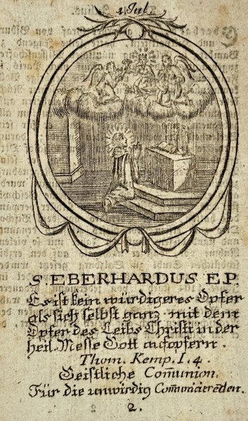 Unknown Artist (18th Century) – Saint Eberhard – Copperplate engraving (mid-18th century)