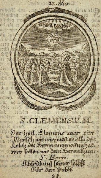 Unknown Artist (18th Century) – Saint Clement – Copperplate engraving (mid-18th century)