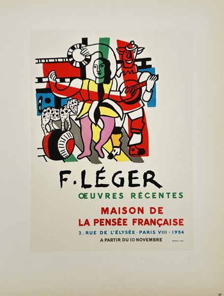 Fernand Léger (1881-1955) – F. Léger Oeuvres Récentes – Mourlot Lithograph (20th Century)