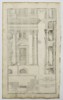 Leonhard Christoph Sturm (1669–1719) – Architectural Study of a Facade with Corinthian Columns, Pedimented Windows, and Sectional Plan – Engraving (c. 1710–1720)