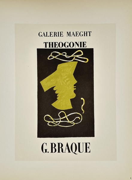 Georges Braque (1882-1963),after – Exhibition Poster for Theogonie at Galerie Maeght – Lithograph (1959)