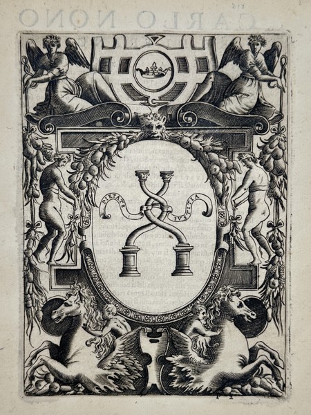 Girolamo Ruscelli (1500–1566) – Emblem of Carlo Nono – Engraving (1566)