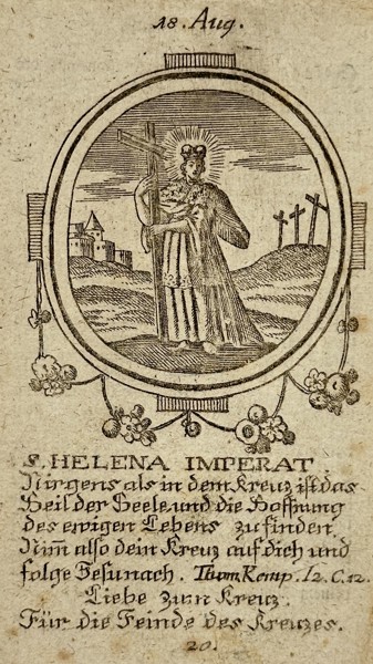 Franz Xavier Weninger (1805–1888) – Saint Helena Empress – Engraving (18th Century)