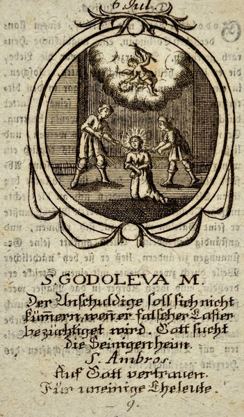 Franz Xavier Weninger (1805–1888) – The Martyrdom of Saint Godoleva – Engraving (18th Century)