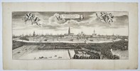 Mattheus Smallegange (1624–1710) – Panoramic View of Middelburg from the Land Side (Zeeland) – Hand-coloured engraving (1696)