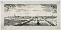 Mattheus Smallegange (1624–1710) – Panoramic View of Zierikzee from the Sea Side (Zeeland) – Hand-coloured engraving (1696)