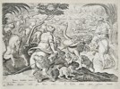 Johannes Stradanus (1523–1605) – Moorish Hunt for Ostriches – Engraving (1578)