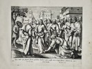 Marten de Vos (1532–1603) – Christ Healing the Woman with an Issue of Blood – Engraving (1585)