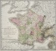 Edme Mentelle (1730–1815) – Map of the Kingdom of France – France – Etching (1822)