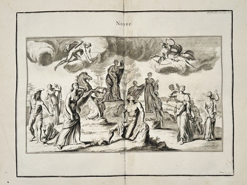 Bernard de Montfaucon (1655–1741) – The Massacre of the Niobids – Engraving (1719)