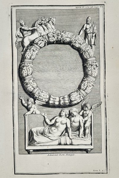 Bernard de Montfaucon (1655–1741) – Classical Allegory with Apollo and Hercules – Engraving (1719)