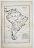 Rigobert Bonne (1727–1794) – Map of South America - Brazil, Paraguay and Peru – Engraving (1780)