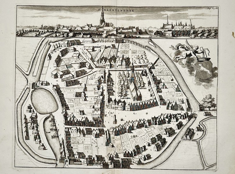 Mattheus Smallegange (1624–1704) – Views of Sint-Maartensdijk – Netherlands – Engraving (1696)