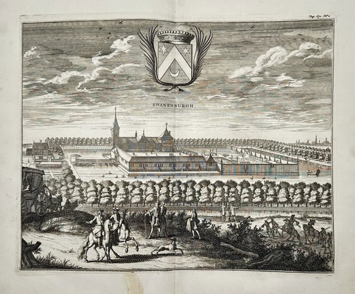 Mattheus Smallegange (1624–1710) – View of the House Swanenburgh – etching