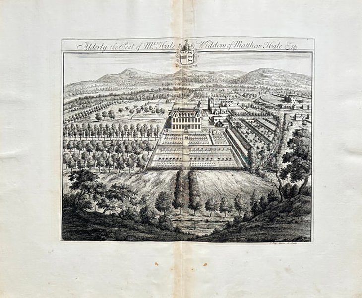 Johannes Kip (1653-1722) – Alderley, the Seat of Matthew Hale Esq. – Engraving