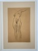 Gustav Klimt (1862-1918) – Standing Female Nude – Lithograph (20th century)