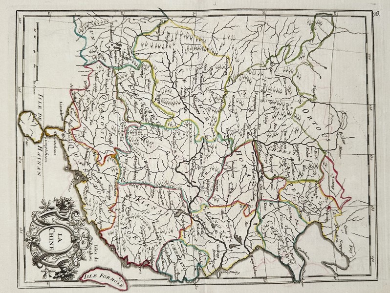 Georges-Louis Le Rouge (c. 1712–1779) – Map of China (La Chine) – China – Hand-colored copperplate engraving (18th Century)