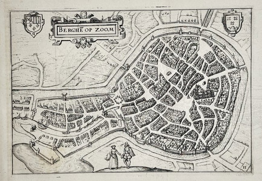 Frans Hogenberg (1535–1590) – Map of Bergen op Zoom: Berghe op Zoom (Netherlands