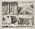 Mattheus Smallegange (1624–1710) – Four Views of Amsterdam - Engraving (17th Century)