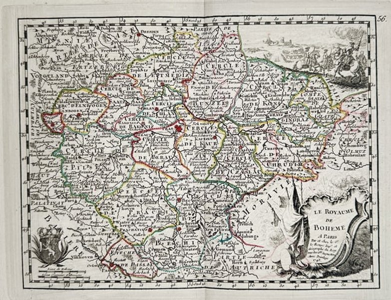Georges-Louis Le Rouge (c. 1707–c. 1790) – Map of the Kingdom of Bohemia