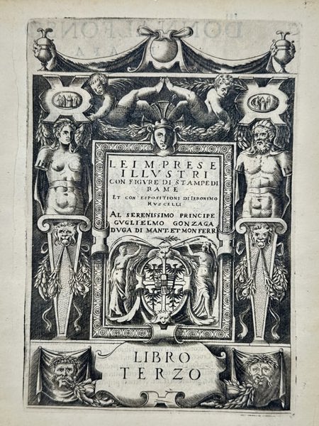 Girolamo Ruscelli (1504–1566) – Title Page for Book Three of Illustrious Devices