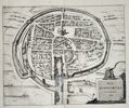 Mattheus Smallegange (1644–1710) – Map of Middelburg: Oud Middelburg (Netherland) - 