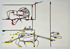 Valerio Adami – Untitled (Interior Scene) – Original Lithograph