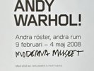 Andy Warhol (1928–1987) – Lithograph – Exhibition Poster from Moderna Museet