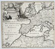 François Halma (1653–1722) – Map of the Western Roman Empire and Surrounding Lands – Copperplate engraving (18th Century)