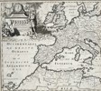 François Halma (1653–1722) – Map of the Western Roman Empire and Surrounding Lands – Copperplate engraving (18th Century)