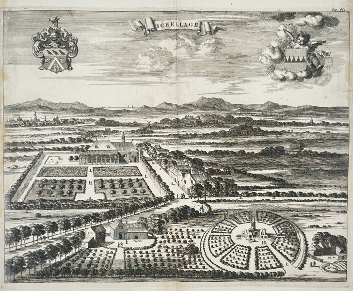 Mattheus Smallegange (1624–1710) – View of Schellach – Etching (1696)