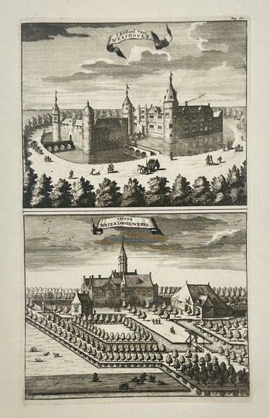 Mattheus Smallegange (1624–1710) – View of Westhoven Castle and Waterlooze Werve – Etching (1696)