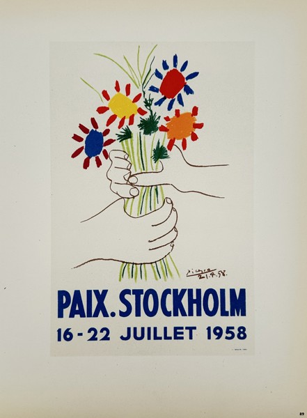 Pablo Picasso (1881–1973) – Peace Stockholm Congress Poster – LLithograph by Mourlot (1959)