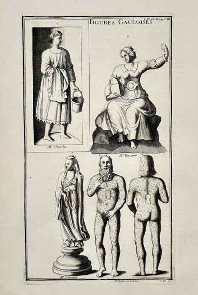 Bernard de Montfaucon (1655–1741) – Gaulish Figures – Engraving (1719)