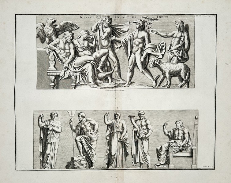 Bernard de Montfaucon (1655–1741) – Jupiter and Other Gods – Engraving (1719)