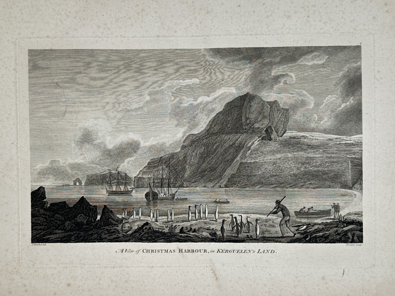 John Webber (1751–1793) – View of Christmas Harbour in Kerguelen's Land – Large Folio Engraving (1784)