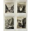 Christian Tønsberg - View of Norway - Topography - The Hook Cliffs on Ringerike - Rjukan waterfalls - The Troll Peaks in Romsdalen - The Troll Bridge at Lösnæs