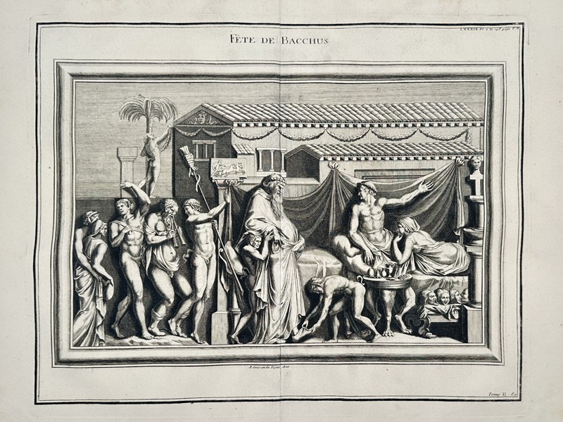 Bernard de Montfaucon (1655-1741) – Fête de Bacchus – Etching (1719)