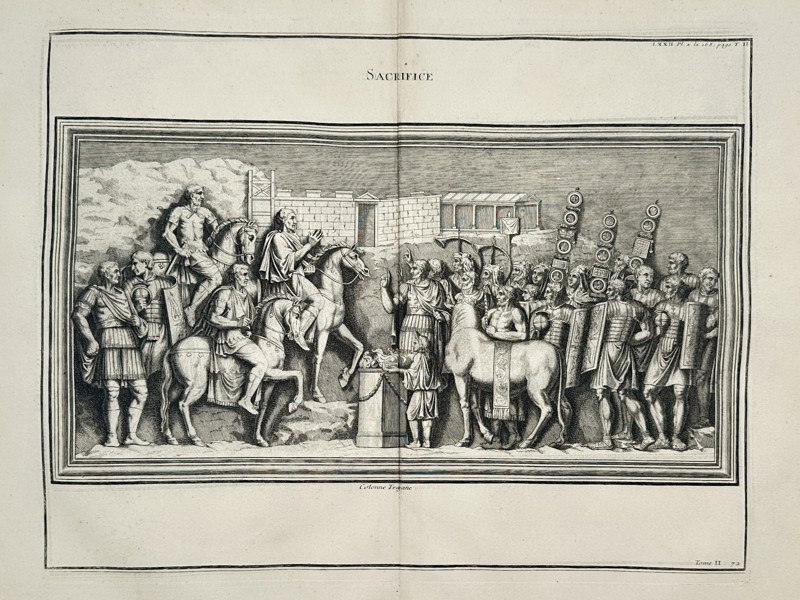 Bernard de Montfaucon (1655-1741) – Sacrifice: Colonne Trajane – Etching (1719)