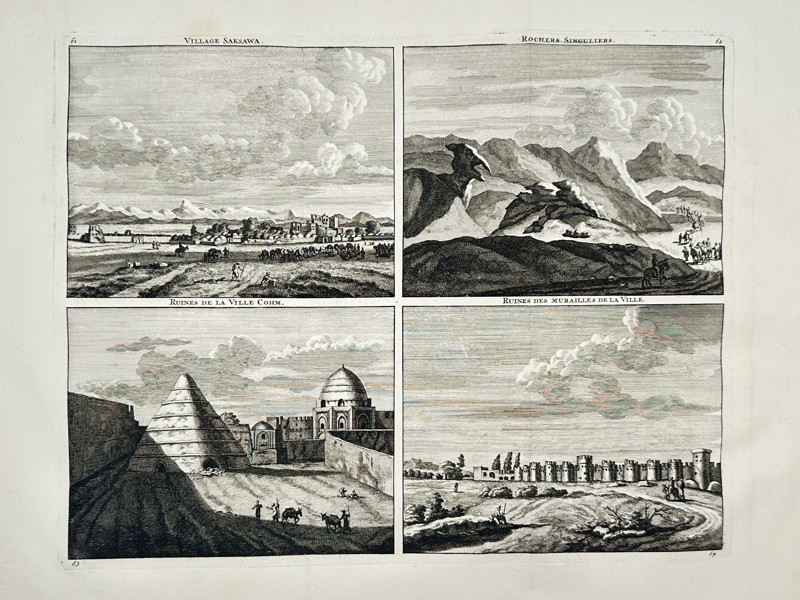 Cornelis de Bruijn (1652-1727) – Set of 2: Esclave Noir and Esclave Noire – Etching (1718)