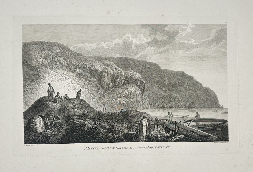 John Webber (1751-1793) – Natives of Oonalashka and their Habitations – Etching and engraving (1784)