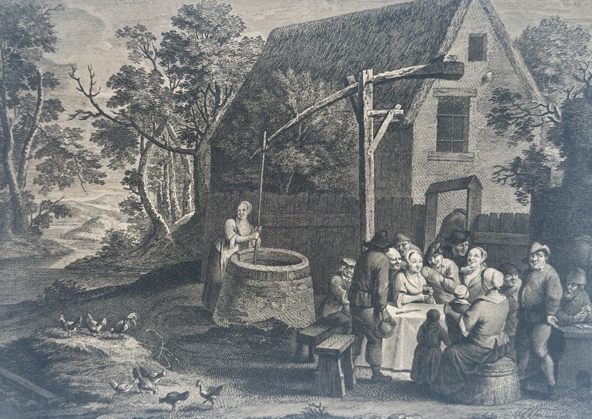 John Browne (1741–1801) and William Woollett (1735–1785) – The Jocund Peasants – Etching and engraving (Late 18th Century)