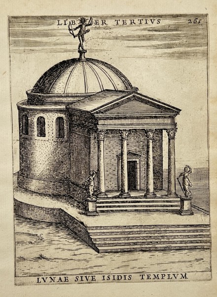 Giacomo Lauro (Active 1584–1637) – Temple of Luna or Isis – Engraving (1612)