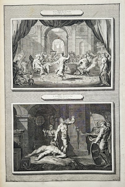 Ottomar Elliger the Younger (1666–1735) – The Feast of Herod and the Beheading of John the Baptist – Engraving (1700)